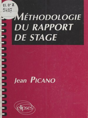 cover image of Méthodologie du rapport de stage